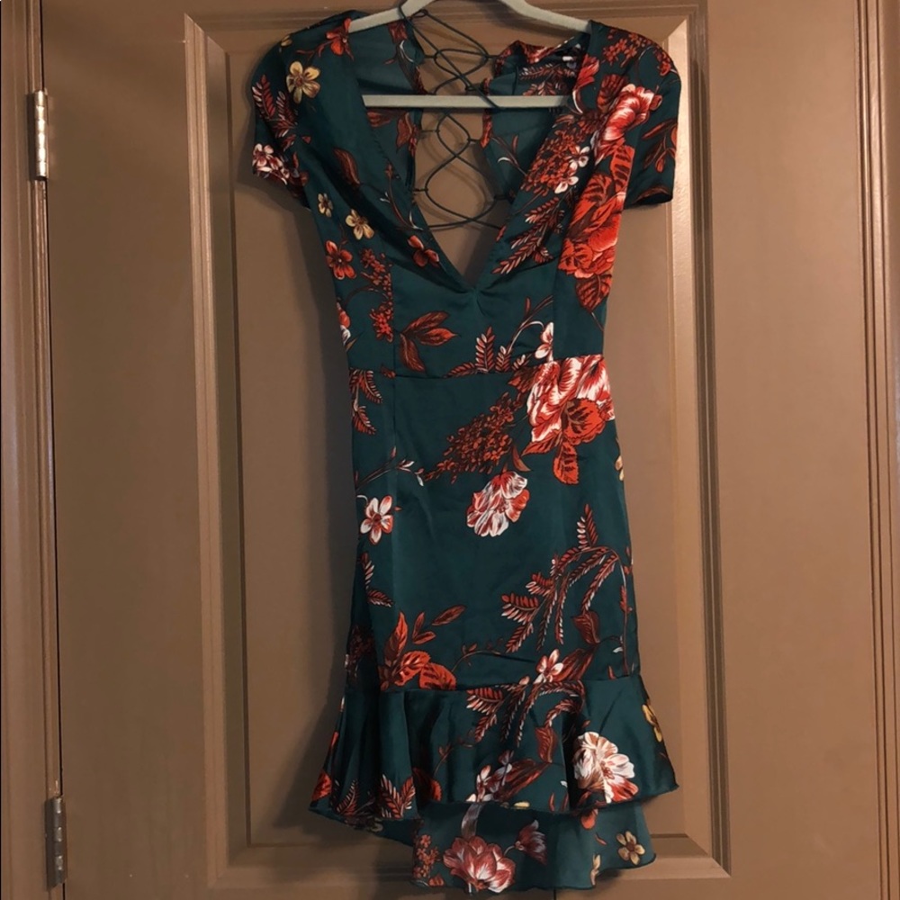 Emerald Green Frill Dress